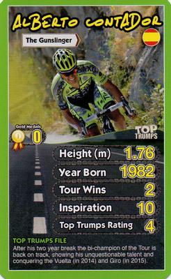2015 Top Trumps Cycling Heroes #NNO Alberto Contador Front
